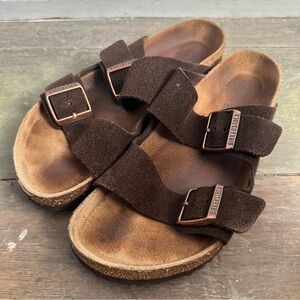 Birkenstock Brown Suede Arizona Sandals